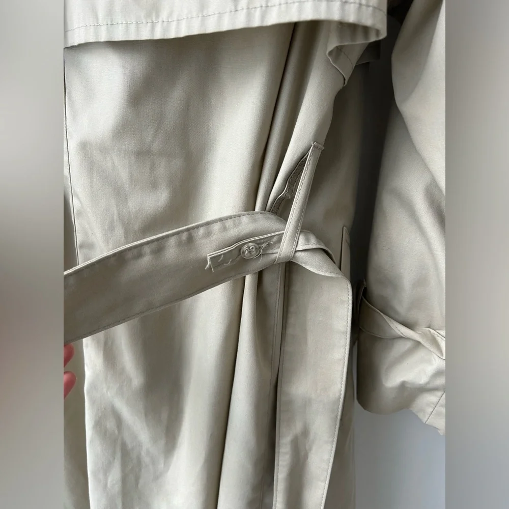 London Fog classic removable liner tan trench coat - Picture 12 of 13